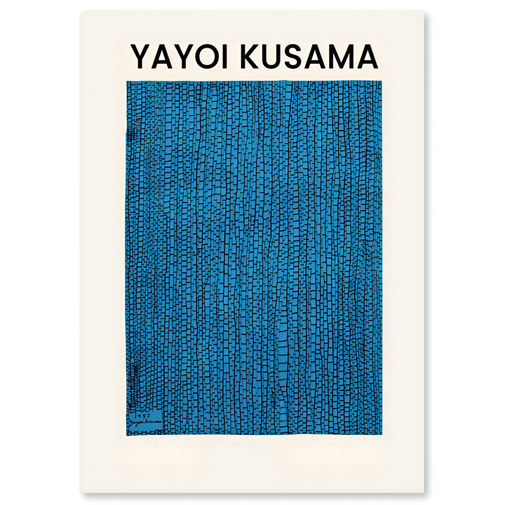 ब्लू-याओई कुसामा-प्रेरित कैनवास प्रिंट